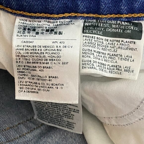 Levi's Wedgie Straight Premium Denim High Rise Cropped Raw Hem Jeans - Picture 13 of 16